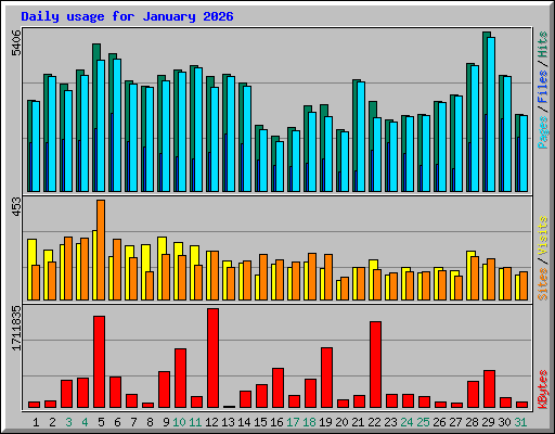 Daily usage for January 2026