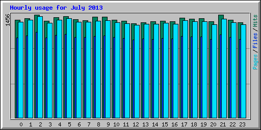 Hourly usage for July 2013