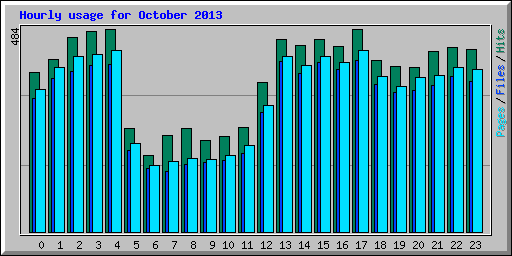 Hourly usage for October 2013