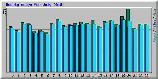 Hourly usage for July 2018