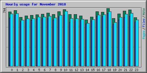 Hourly usage for November 2018