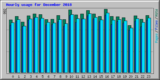 Hourly usage for December 2018