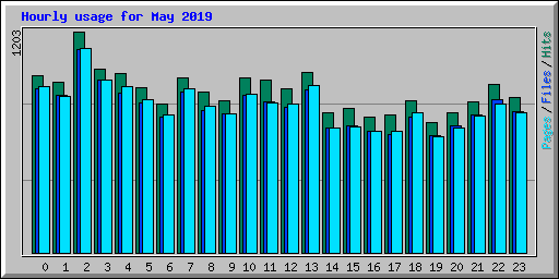 Hourly usage for May 2019