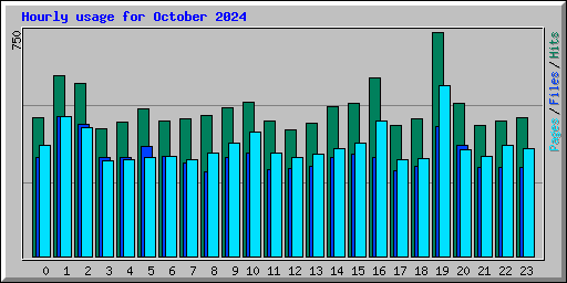 Hourly usage for October 2024