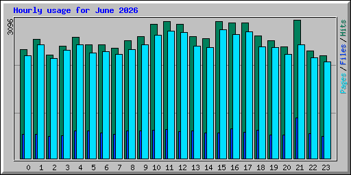 Hourly usage for June 2026